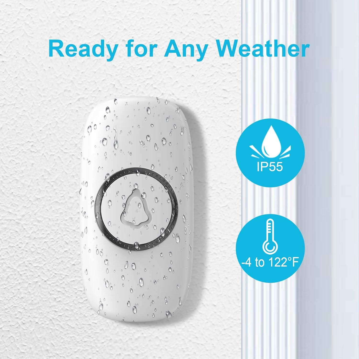 Timbre Inalámbrico SECRUI M508+F55 1000 pies 52 Melodías