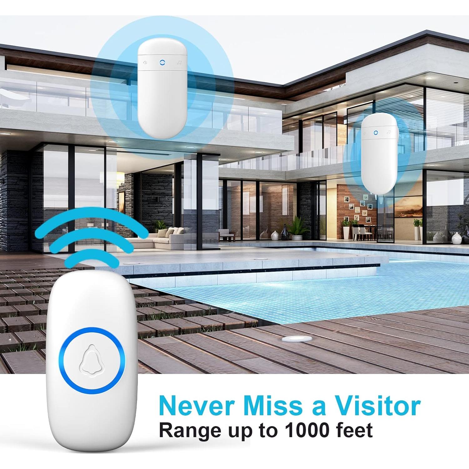 Timbre Inalámbrico SECRUI M508+F55 1000 pies 52 Melodías