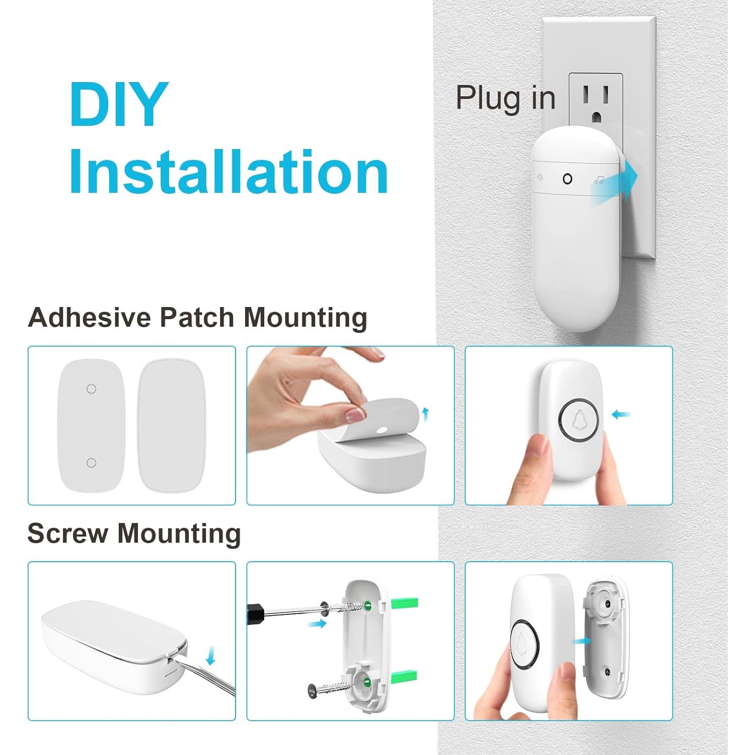 Timbre Inalámbrico SECRUI M508+F55 1000 pies 52 Melodías