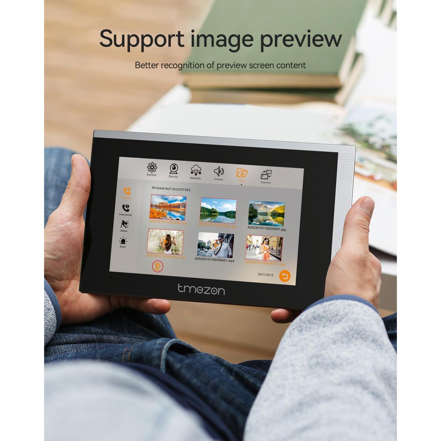 Intercomunicador de Video WiFi TMEZON 7" 1080P con Cámara