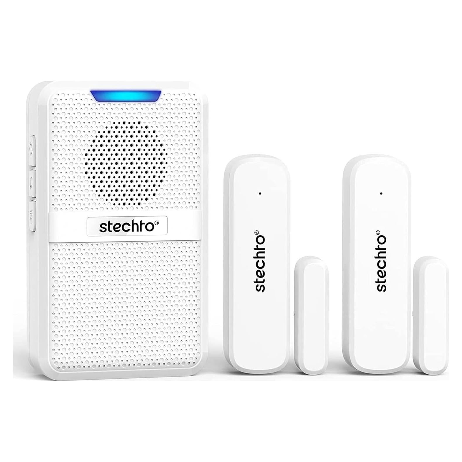 Timbre Inalámbrico STECHRO 600 pies 1 receptor 2 sensores