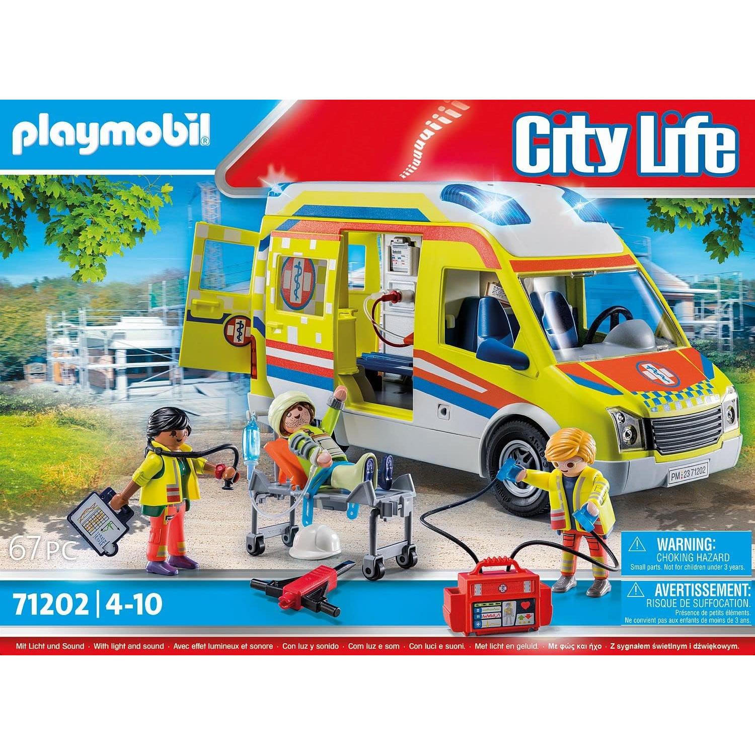 Ambulancia Playmobil 71202 con Luz y Sonido - Accesorios Incluidos
