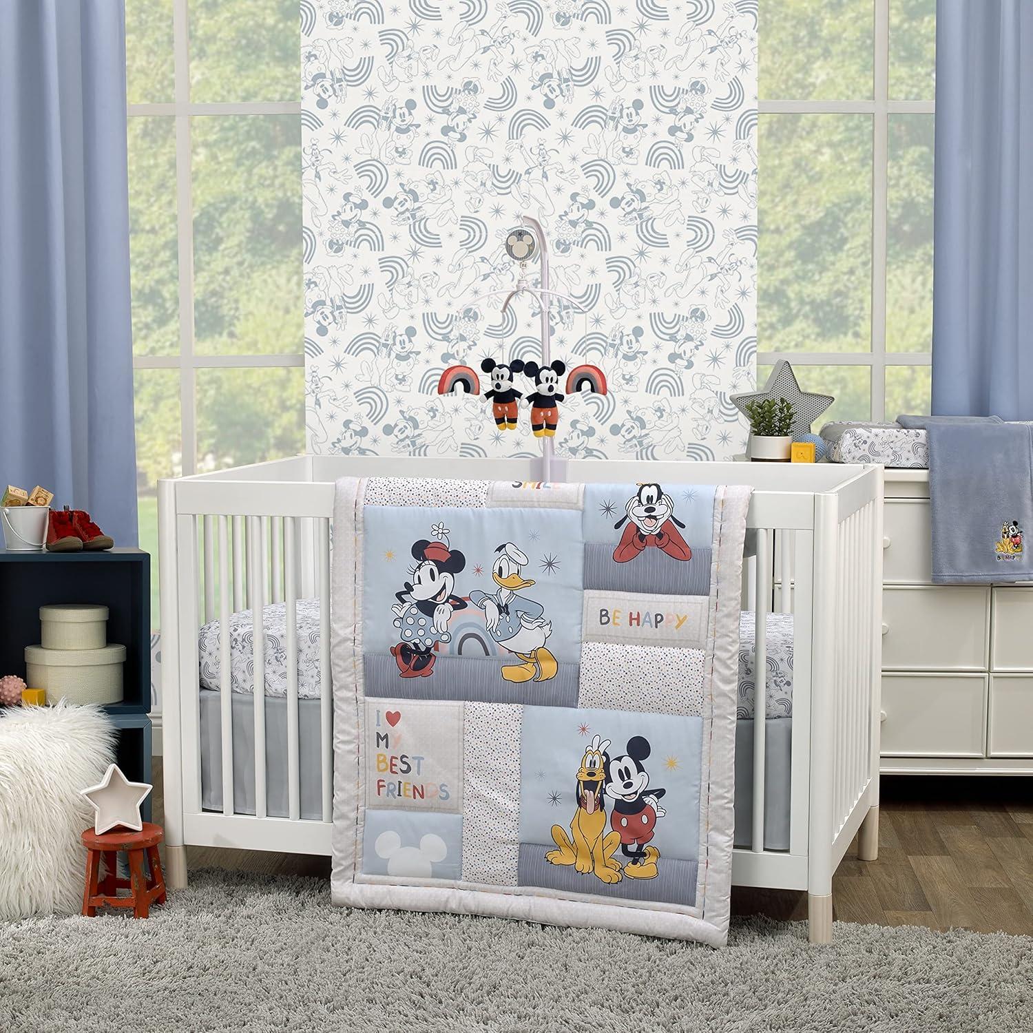 Funda de Cambiador Disney Mickey y Amigos Gris y Blanco