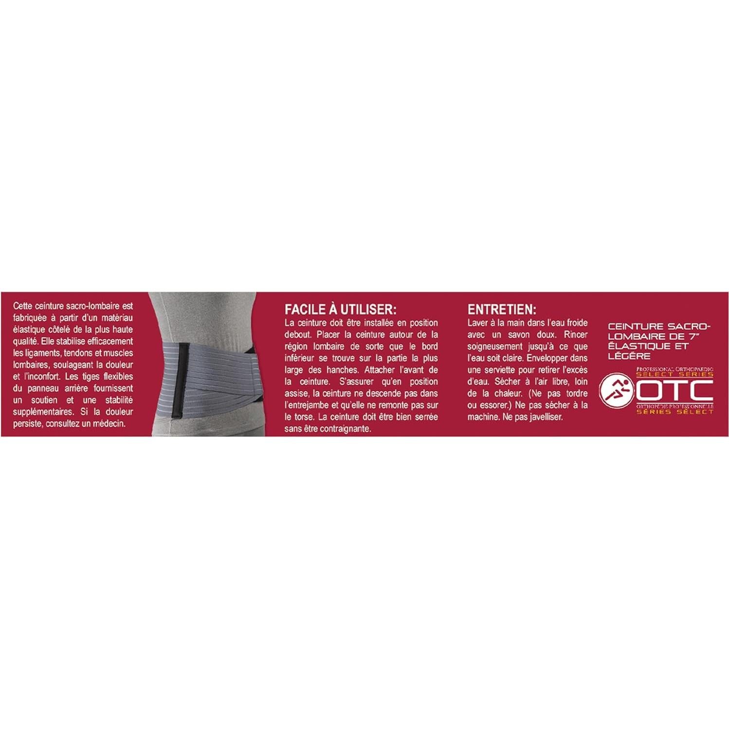 Soporte Lumbosacro OTC 2889 para Mujeres 17.78 cm Gris