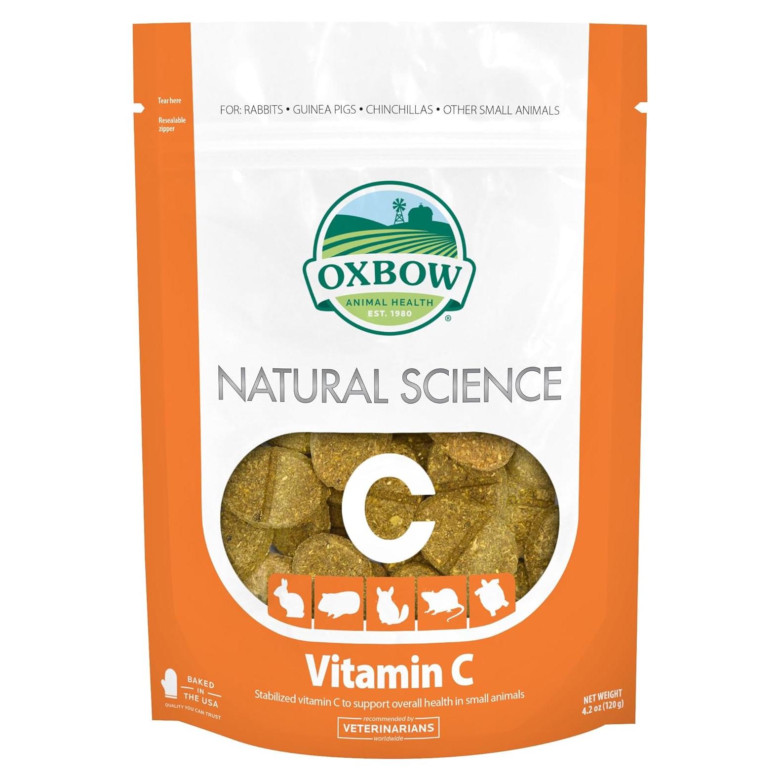 Suplemento de Vitamina C Oxbow 119 g para Cobayas y Pequeñas Mascotas