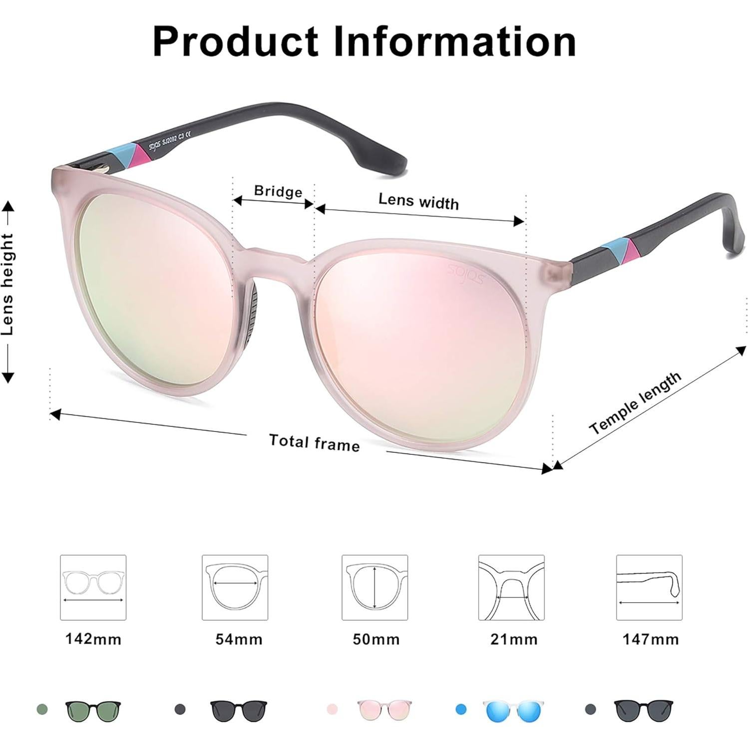 Gafas de sol polarizadas SOJOS SJ2092 unisex TR90 ultraligeras