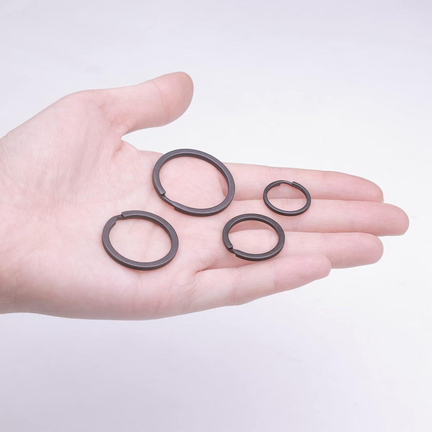 Paquete de 40 Anillos de Llave de Metal Negro ZoloAJay