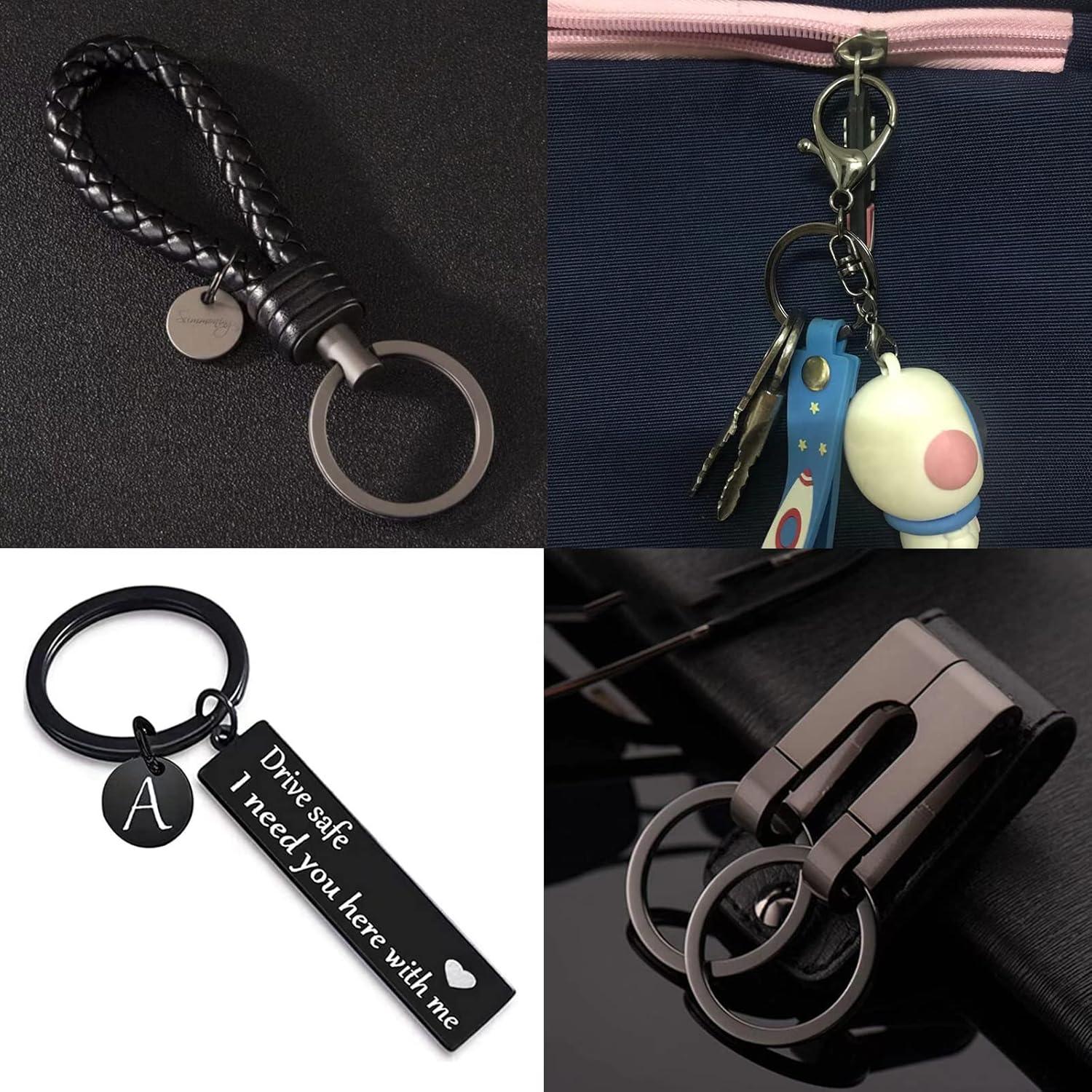 Paquete de 40 Anillos de Llave de Metal Negro ZoloAJay