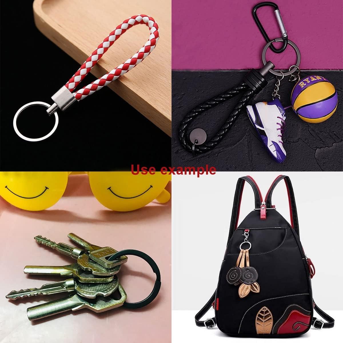 Paquete de 40 Anillos de Llave de Metal Negro ZoloAJay