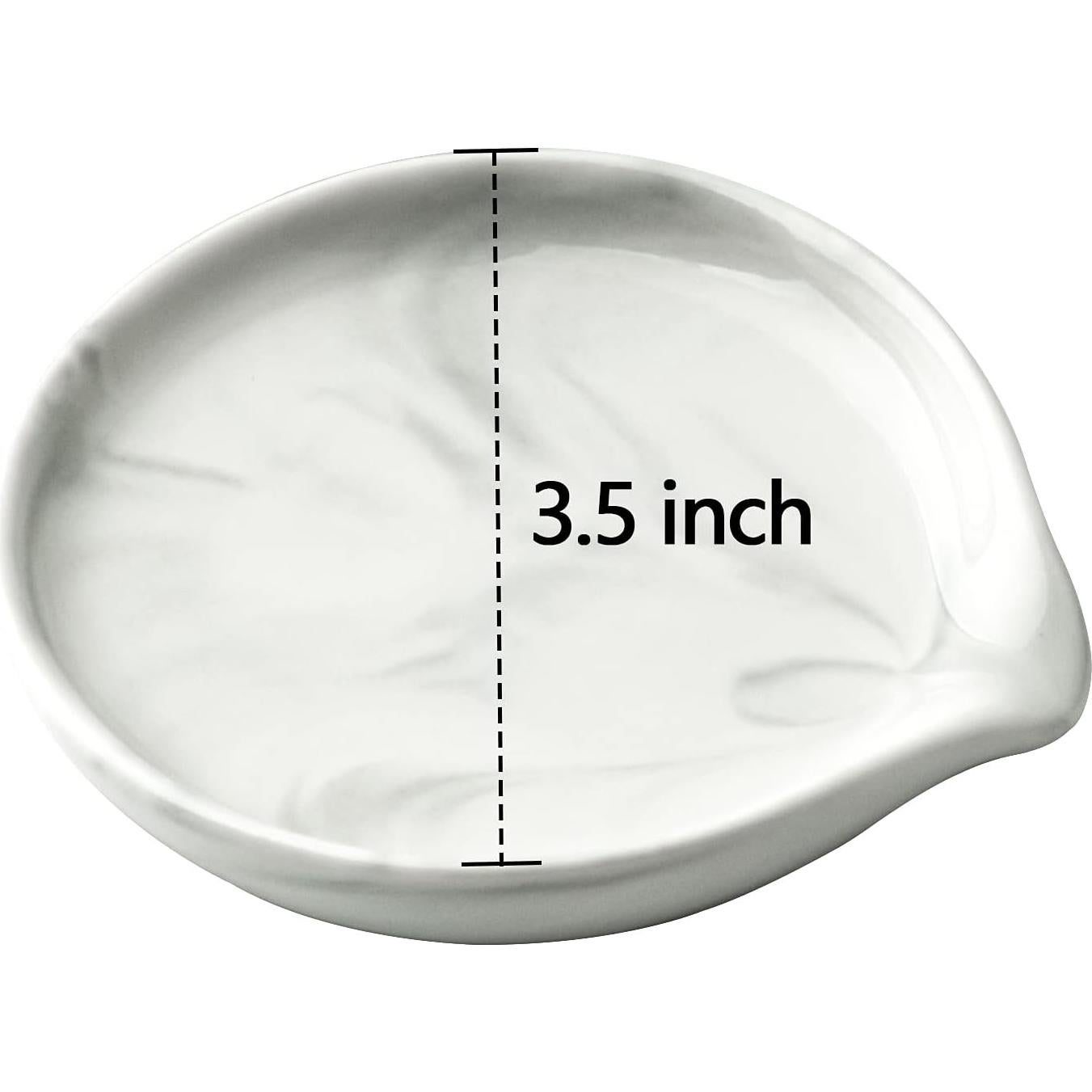 Soporte para Cucharas Cerámica Roeveca 8.9 cm Mármol Blanco