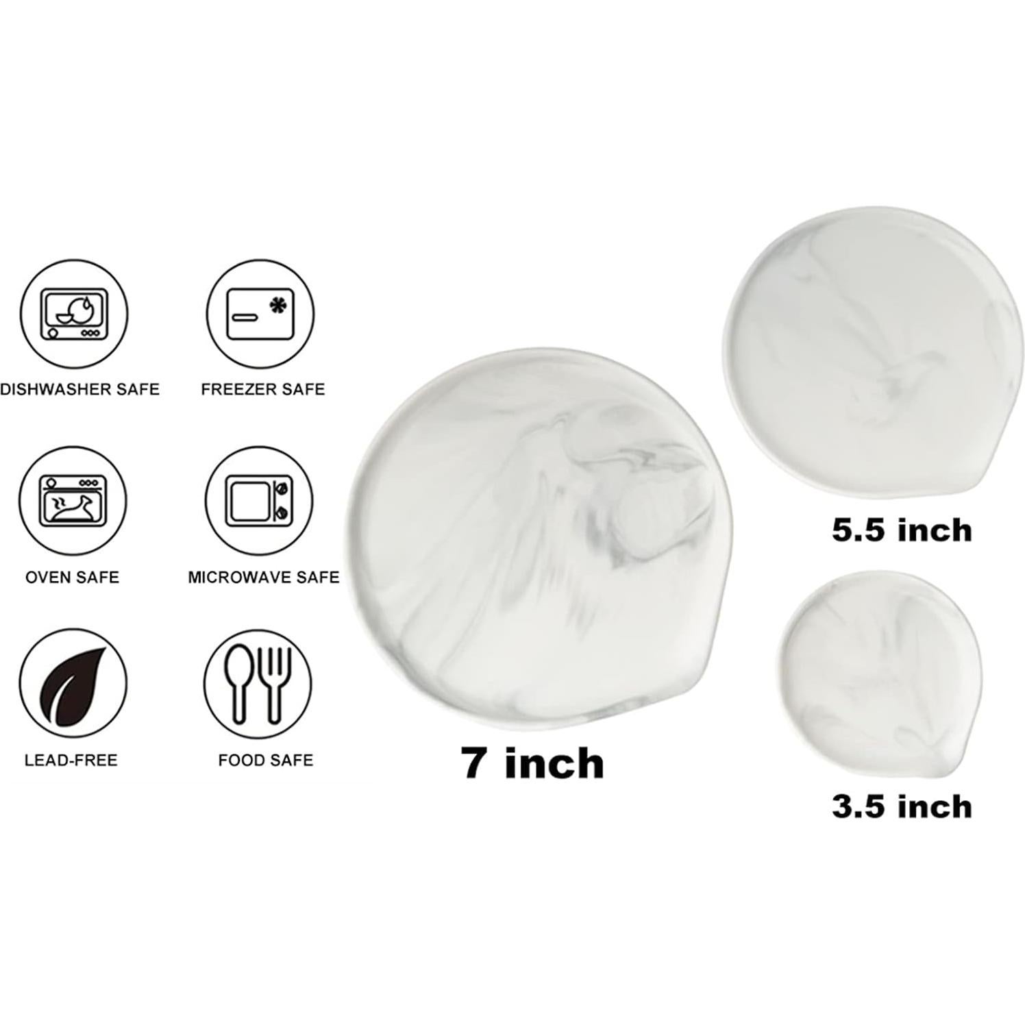 Soporte para Cucharas Cerámica Roeveca 8.9 cm Mármol Blanco