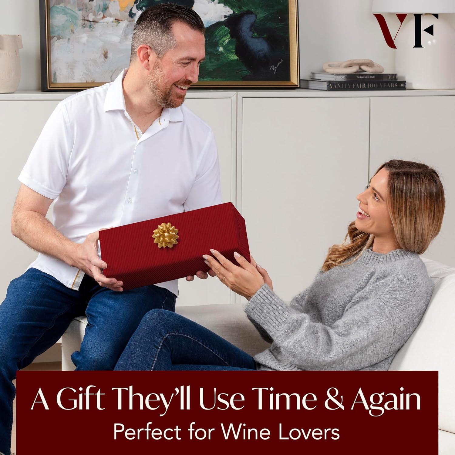 Abridor de Vino Eléctrico Recargable Vin Fresco - Rosa y Plata