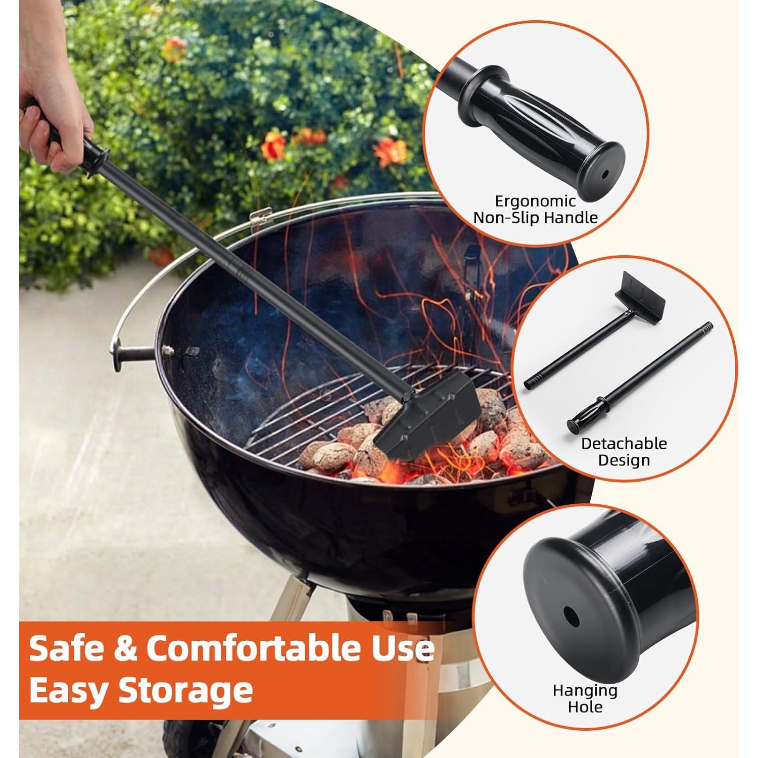 Rastrillo de Cenizas BBQ Dakepole 73.66 cm Metal Resistente