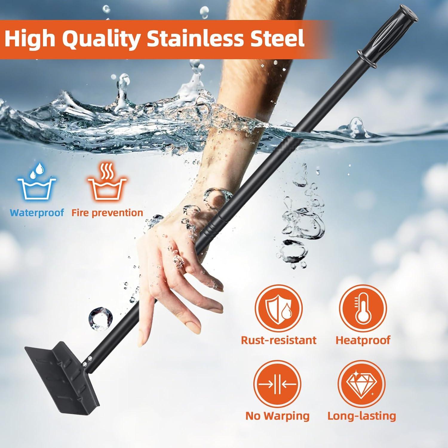 Rastrillo de Cenizas BBQ Dakepole 73.66 cm Metal Resistente