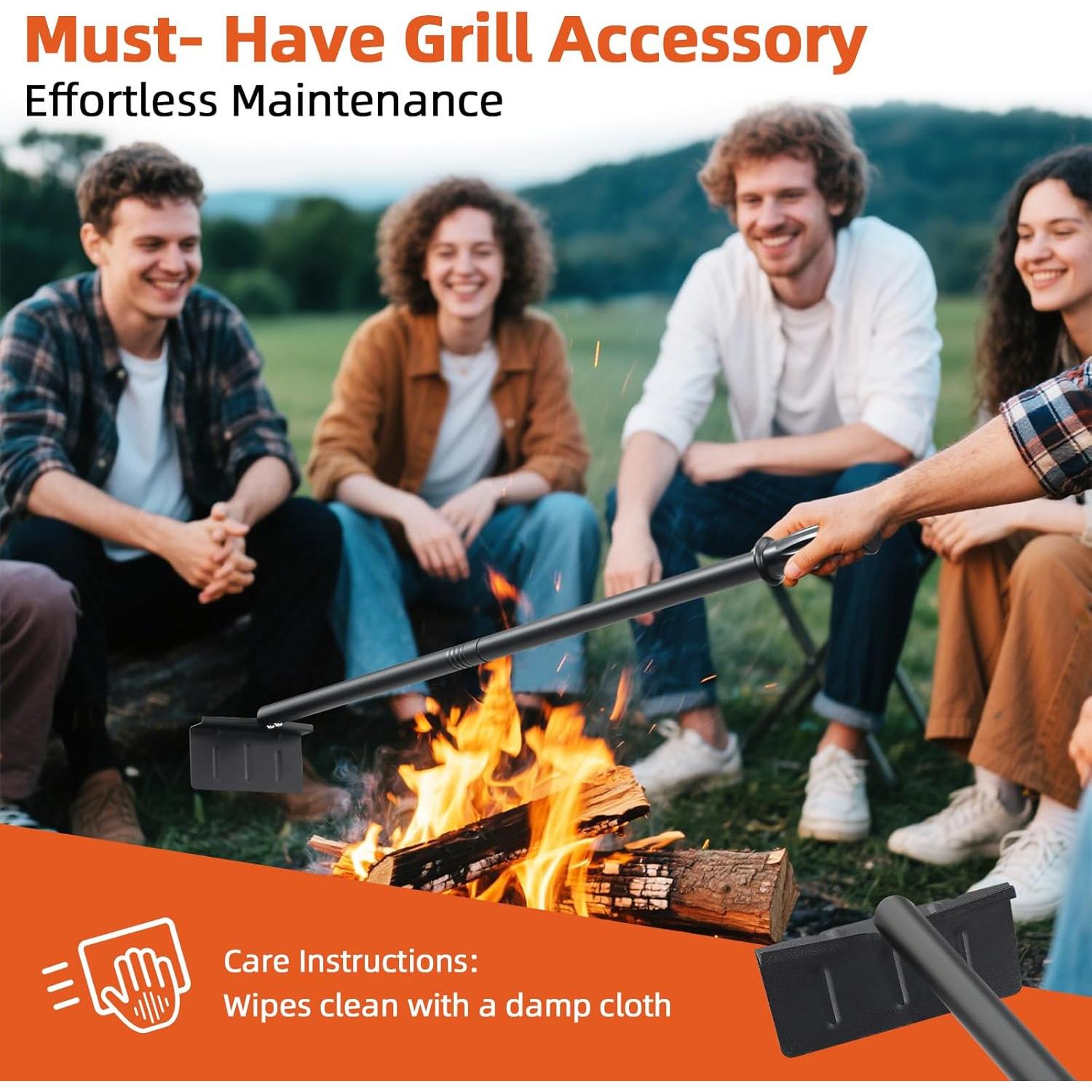 Rastrillo de Cenizas BBQ Dakepole 73.66 cm Metal Resistente