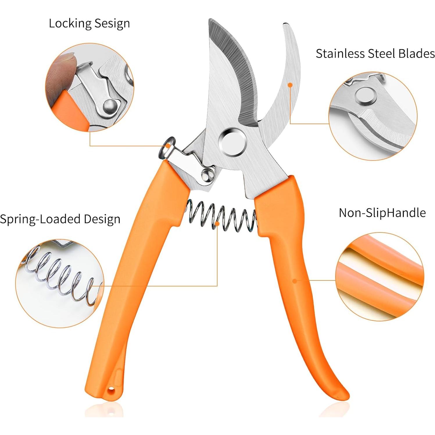 Tijeras de Jardinería Meibatu de Acero Inoxidable 2.54 cm