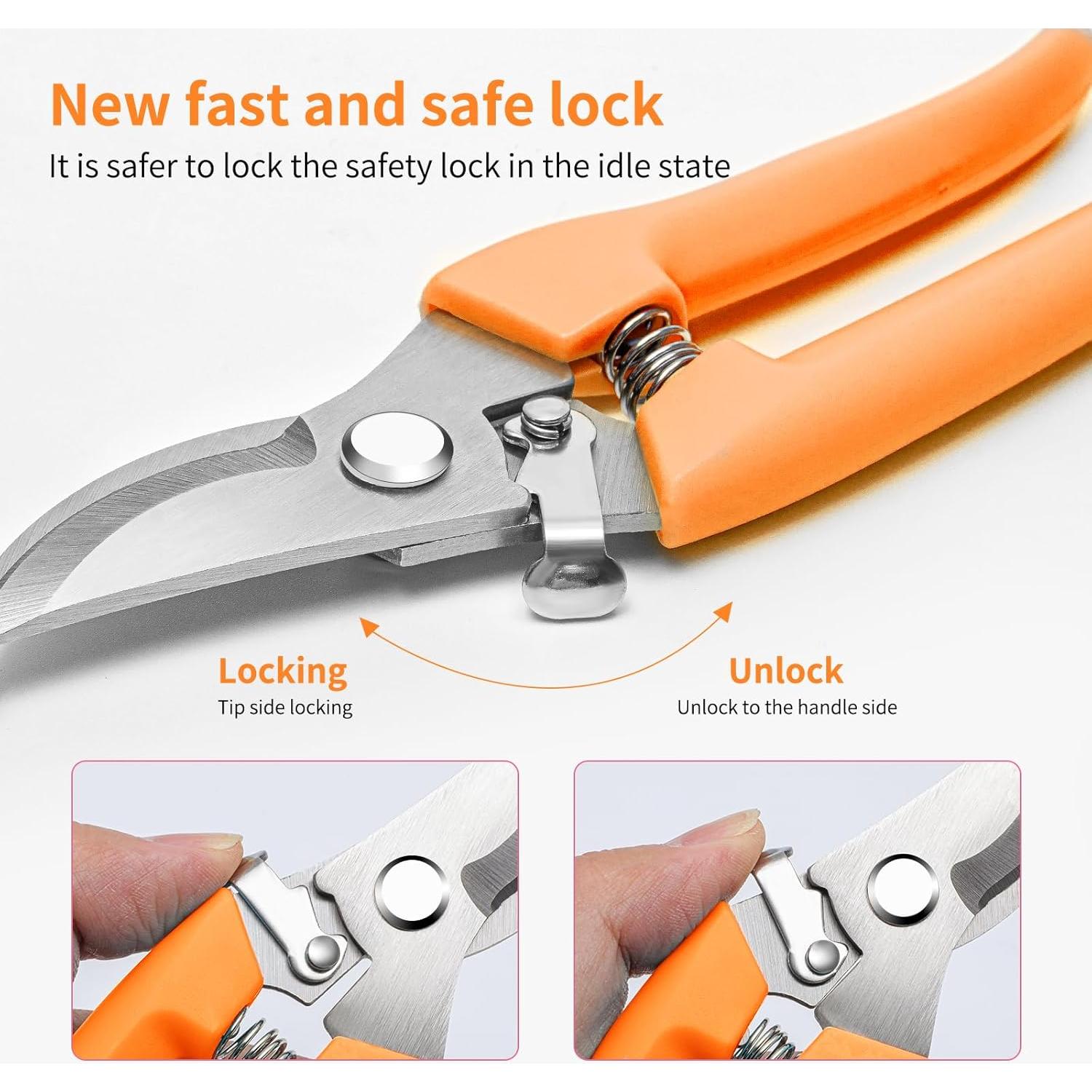 Tijeras de Jardinería Meibatu de Acero Inoxidable 2.54 cm