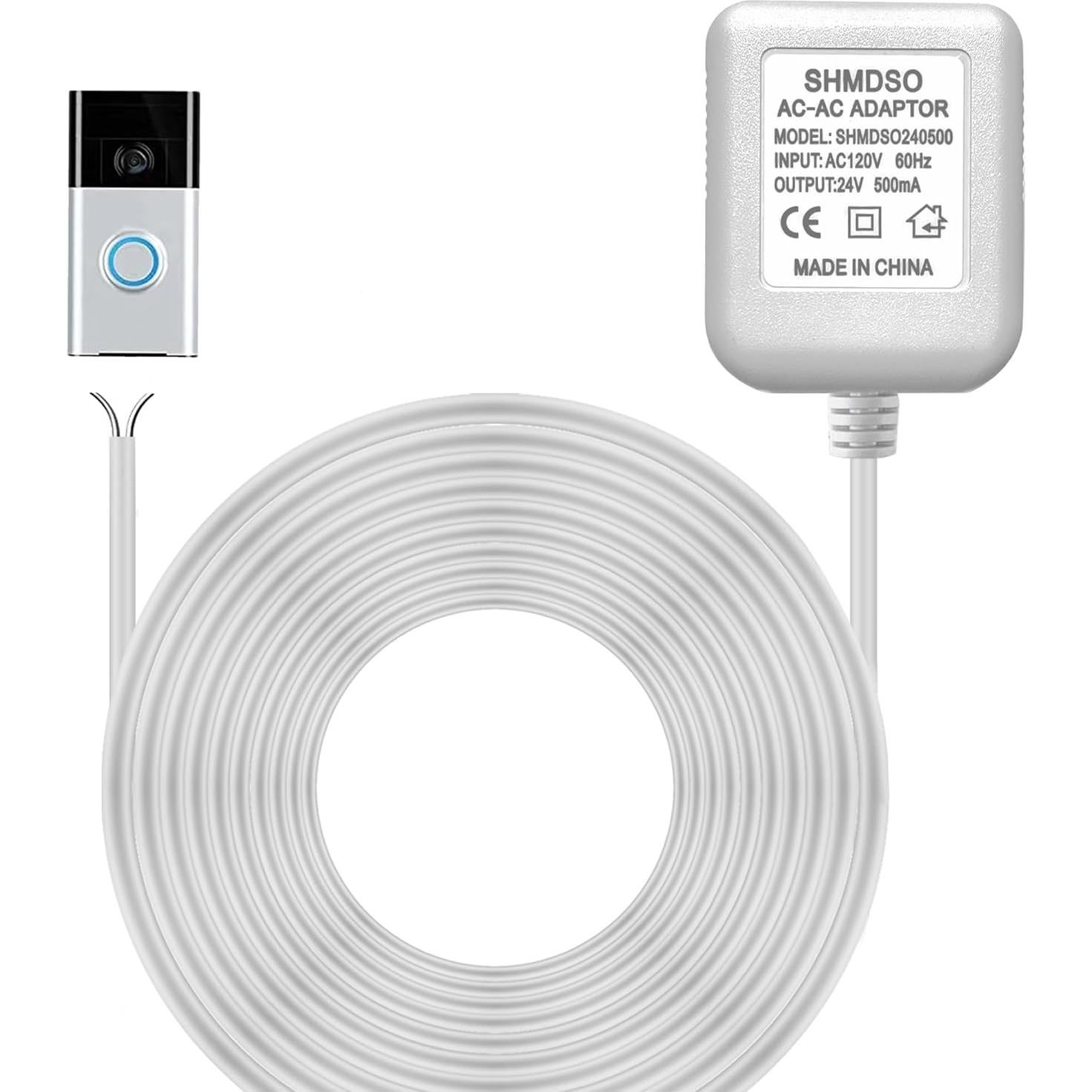 Transformador de Timbre 24V SHMDSO 10m 500mA Compatible Arlo