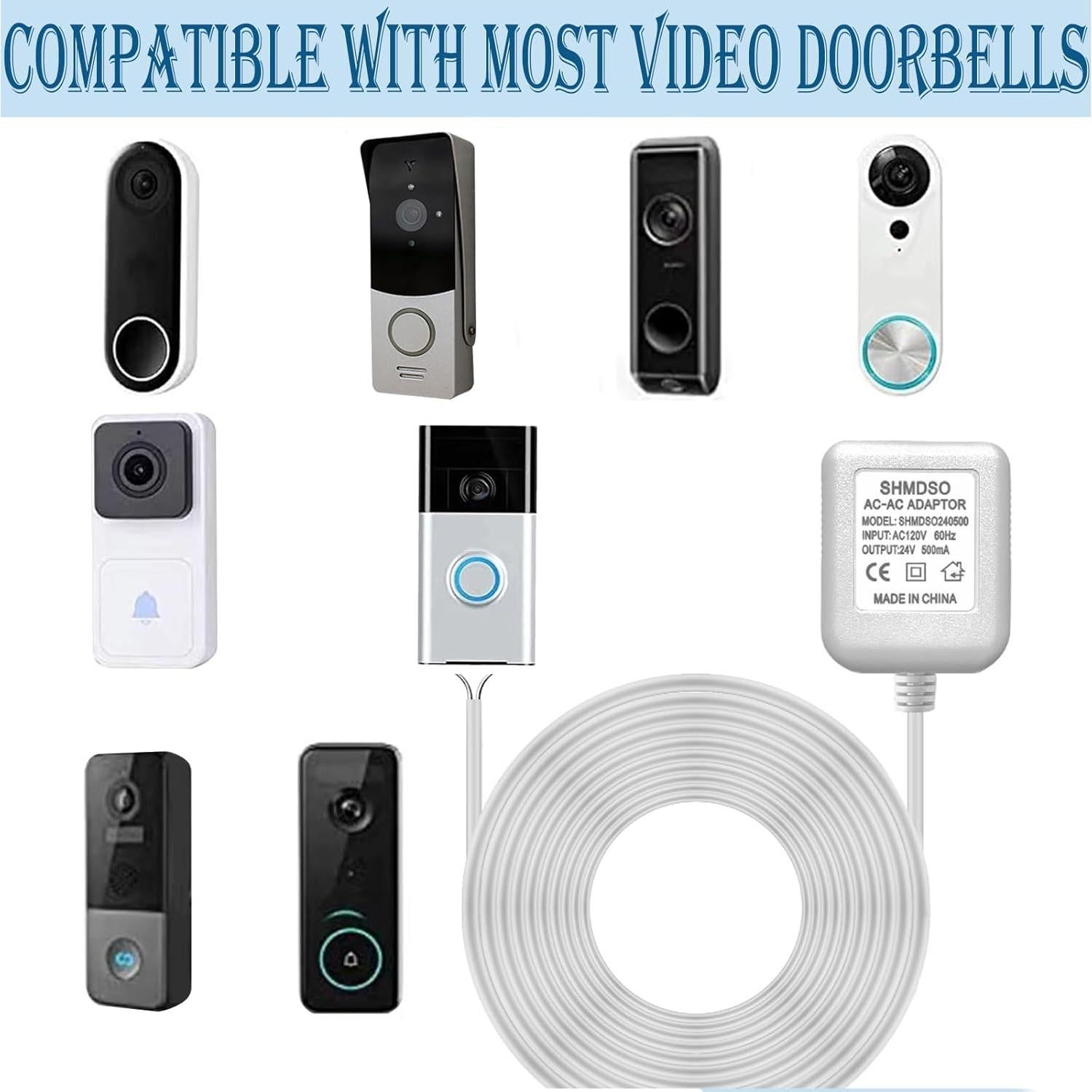 Transformador de Timbre 24V SHMDSO 10m 500mA Compatible Arlo