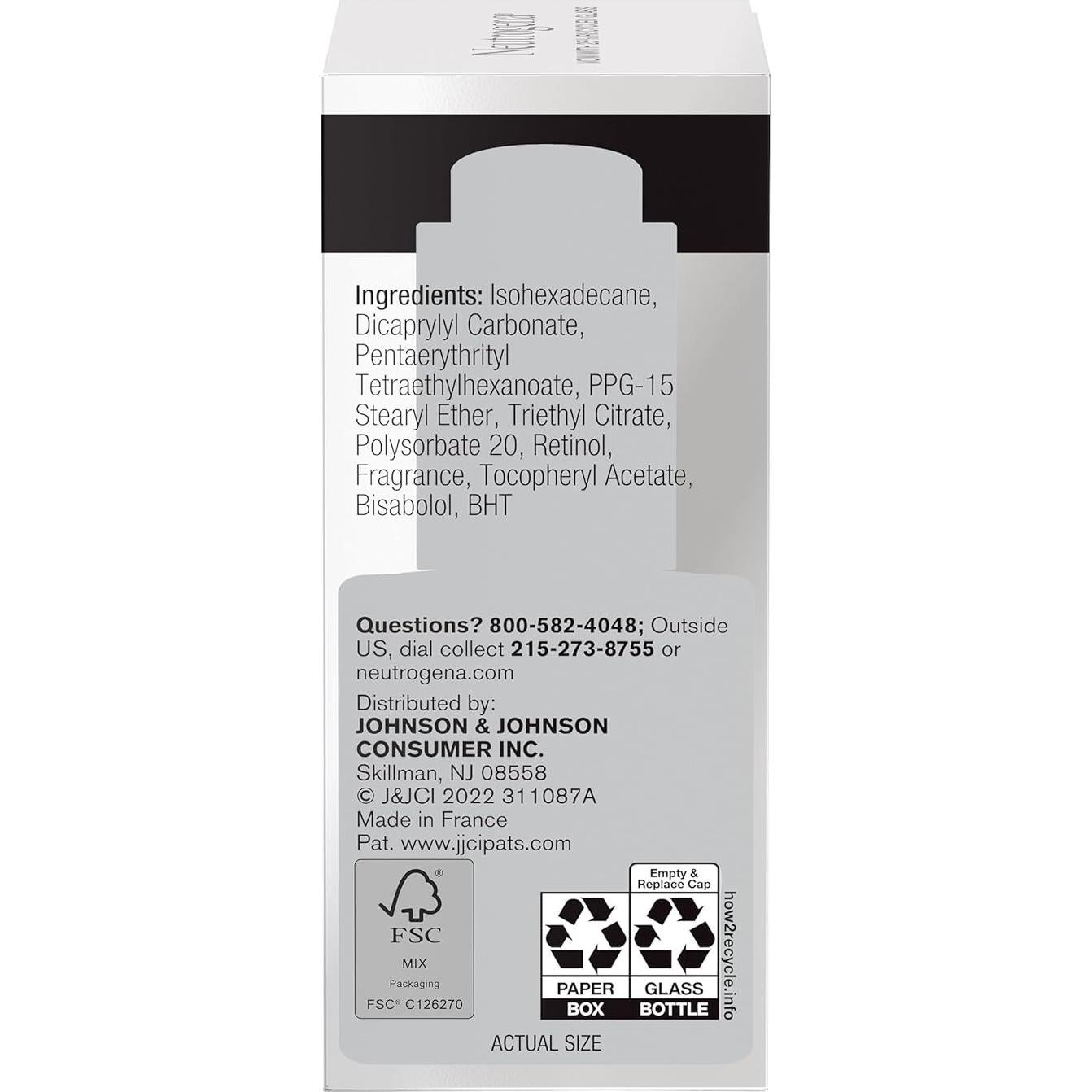 Neutrogena Aceite Facial Retinol 0.3% 30ml Antienvejecimiento