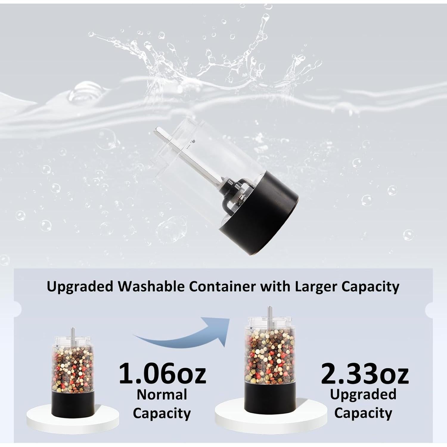 Juego de Molinillos Eléctricos de Sal y Pimienta SAKAMOSH 95ml