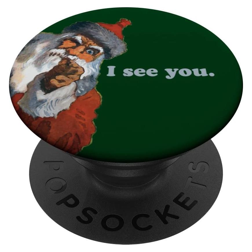 PopSocket Santa Claus Divertido 10.9x8.6cm Negro