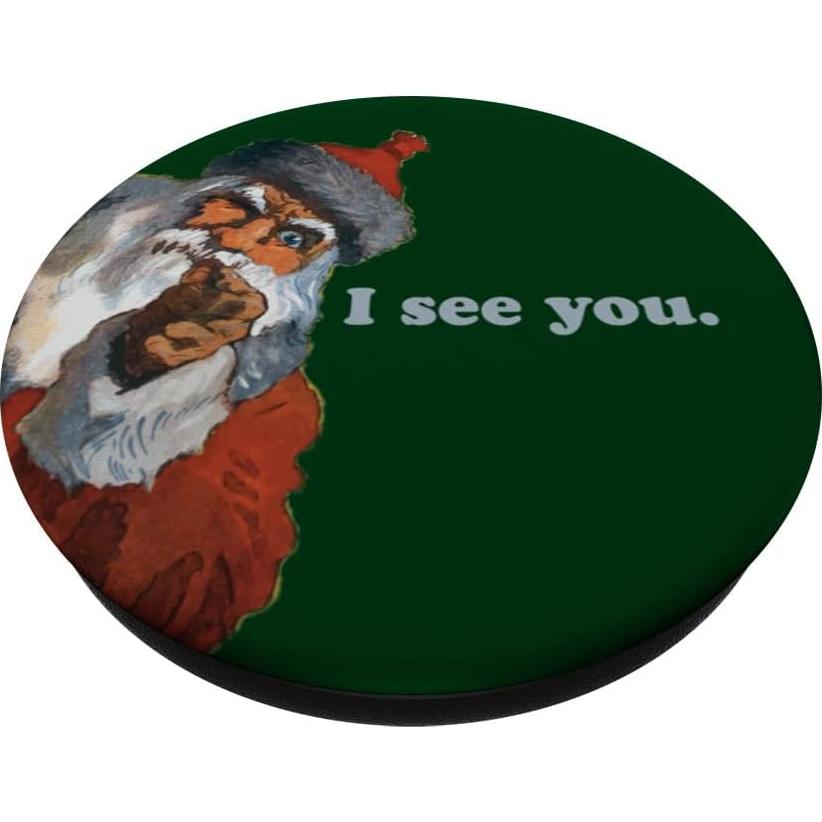 PopSocket Santa Claus Divertido 10.9x8.6cm Negro