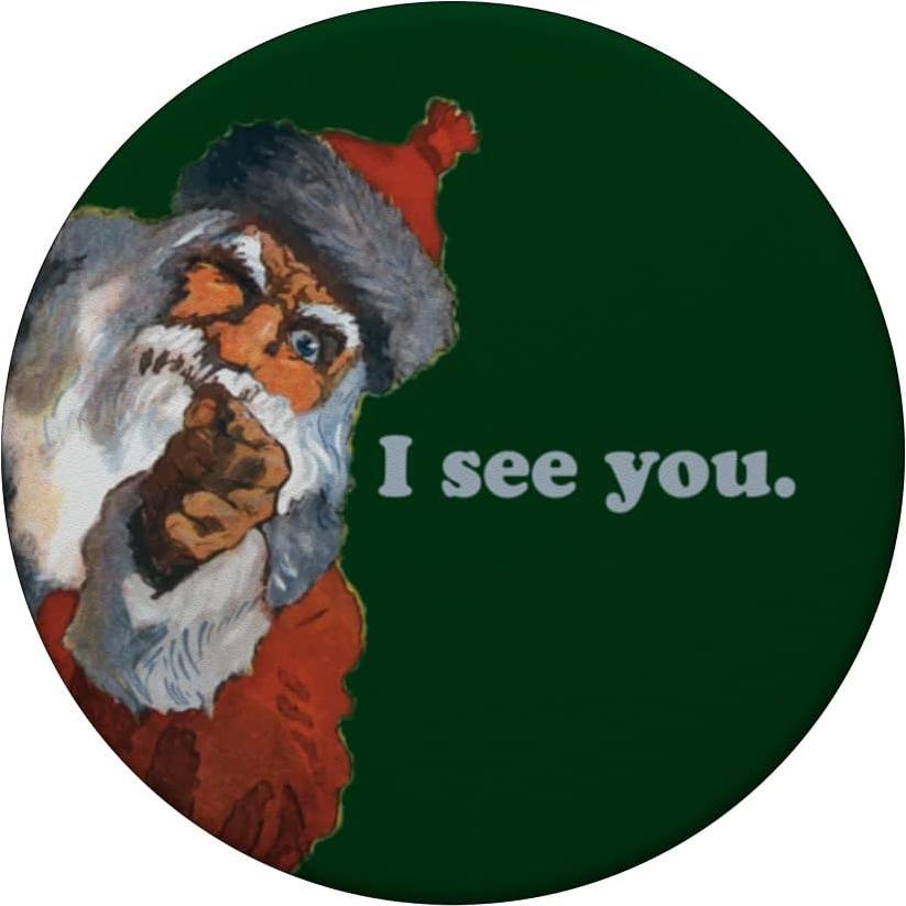 PopSocket Santa Claus Divertido 10.9x8.6cm Negro