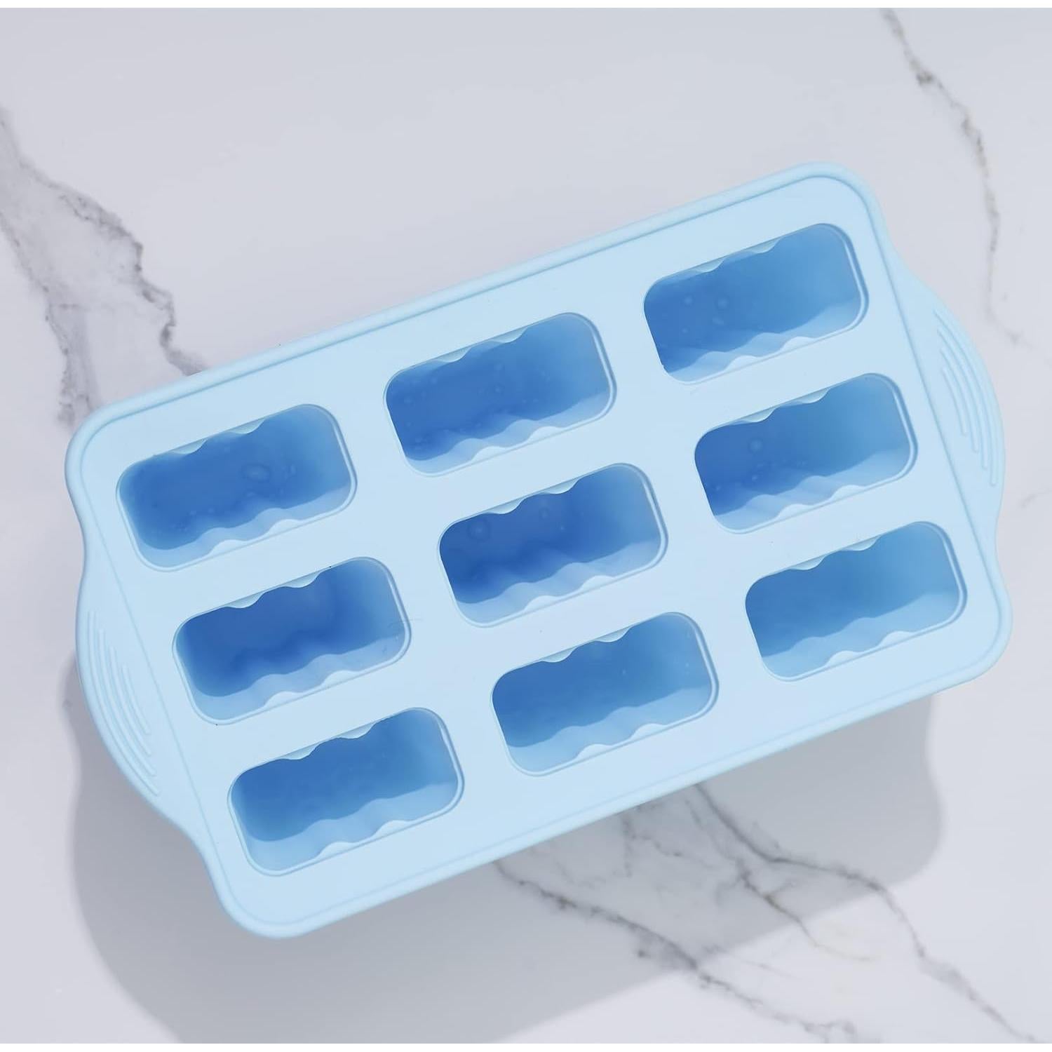 Moldes de Paletas de Silicona Bell Dream, 9 Cavidades, Azul