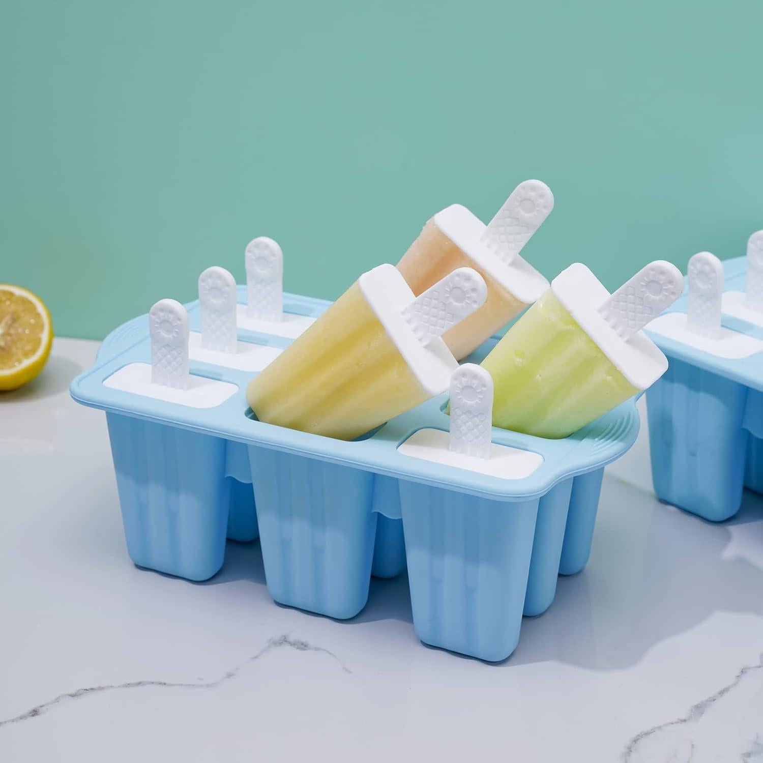 Moldes de Paletas de Silicona Bell Dream, 9 Cavidades, Azul