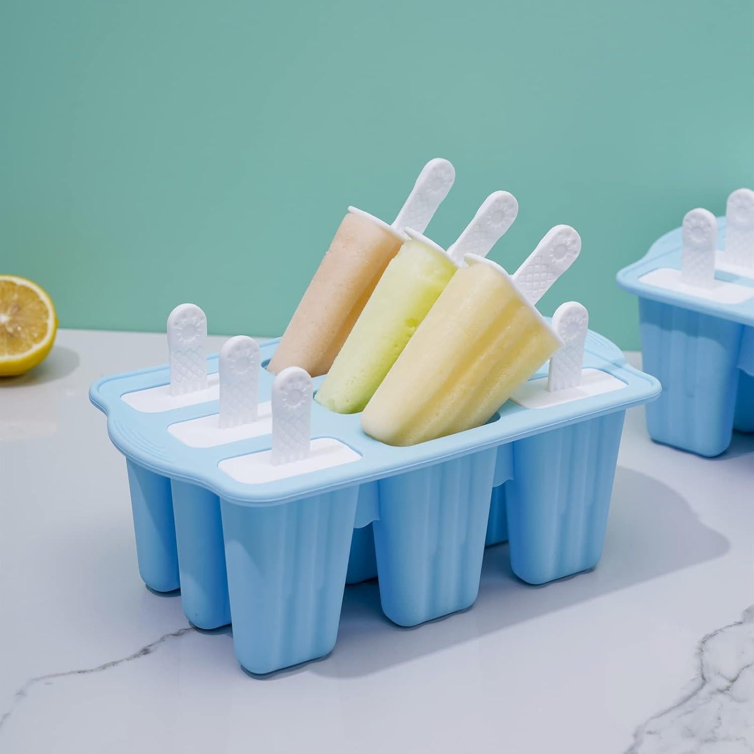 Moldes de Paletas de Silicona Bell Dream, 9 Cavidades, Azul