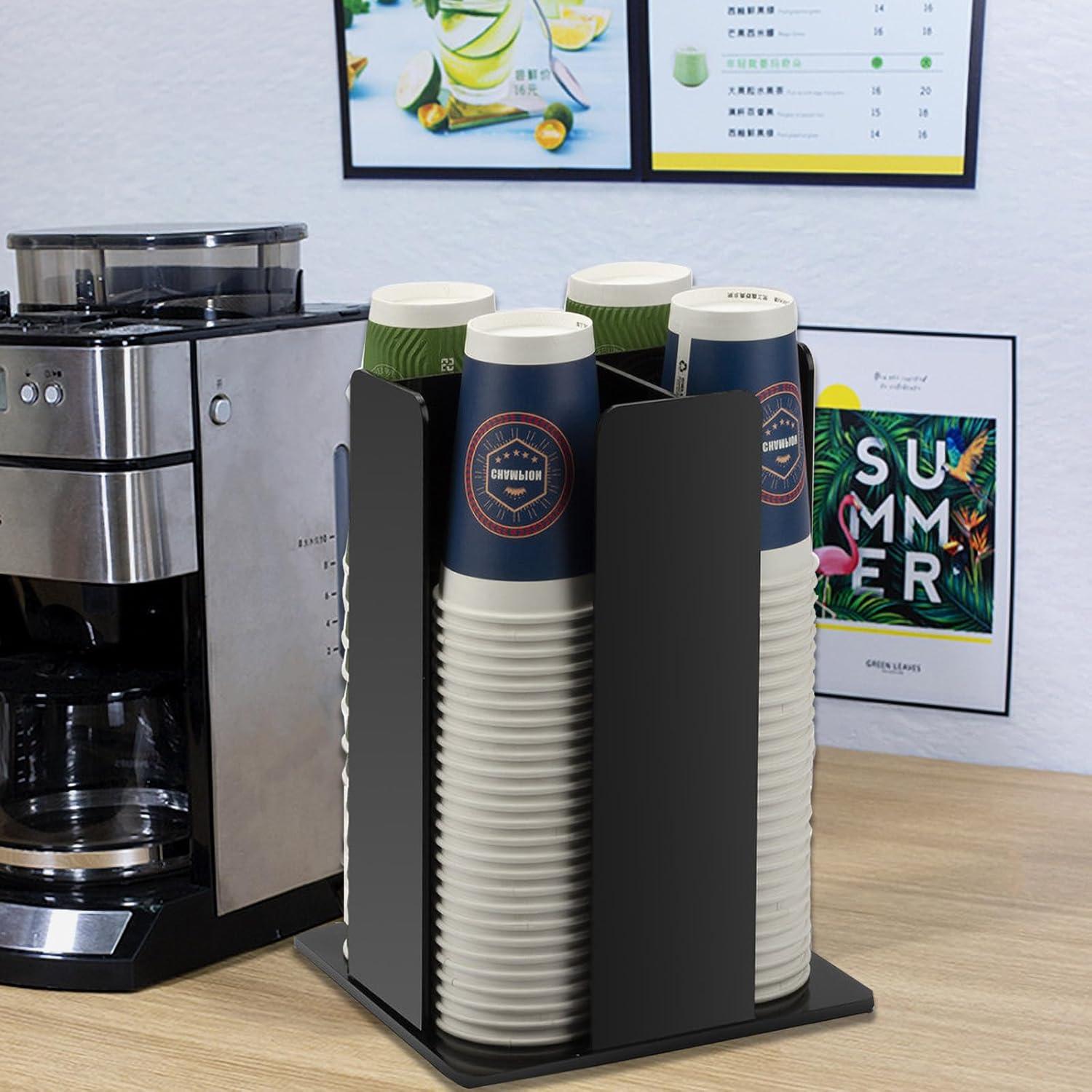 Soporte para Tazas Tirifer, Organizador Acrílico 4 Compartimentos