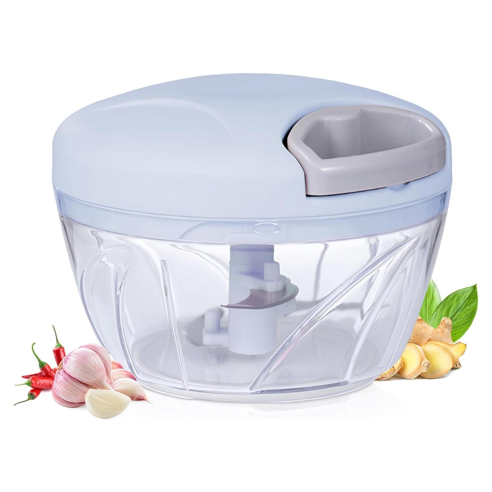 Picador Manual de Verduras NIUAWASA 500ml Antideslizante Azul