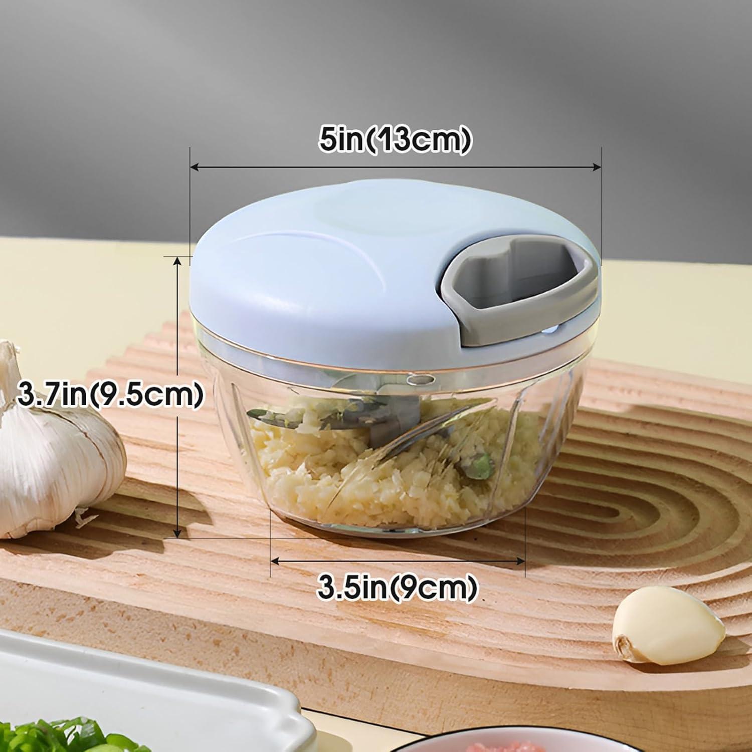 Picador Manual de Verduras NIUAWASA 500ml Antideslizante Azul