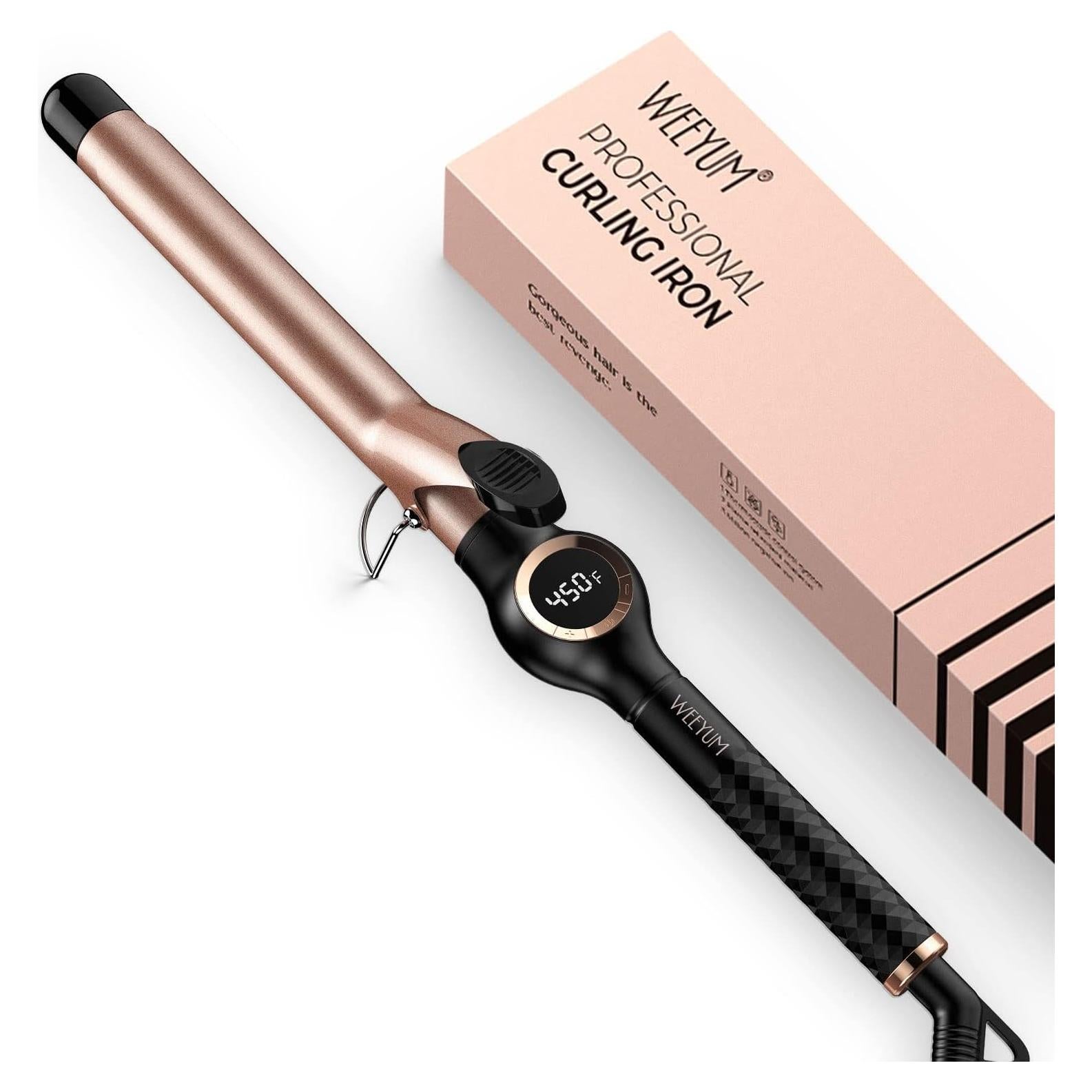 Rizador de Pelo WEEYUM 1 Pulgada Cerámica Doble Voltaje