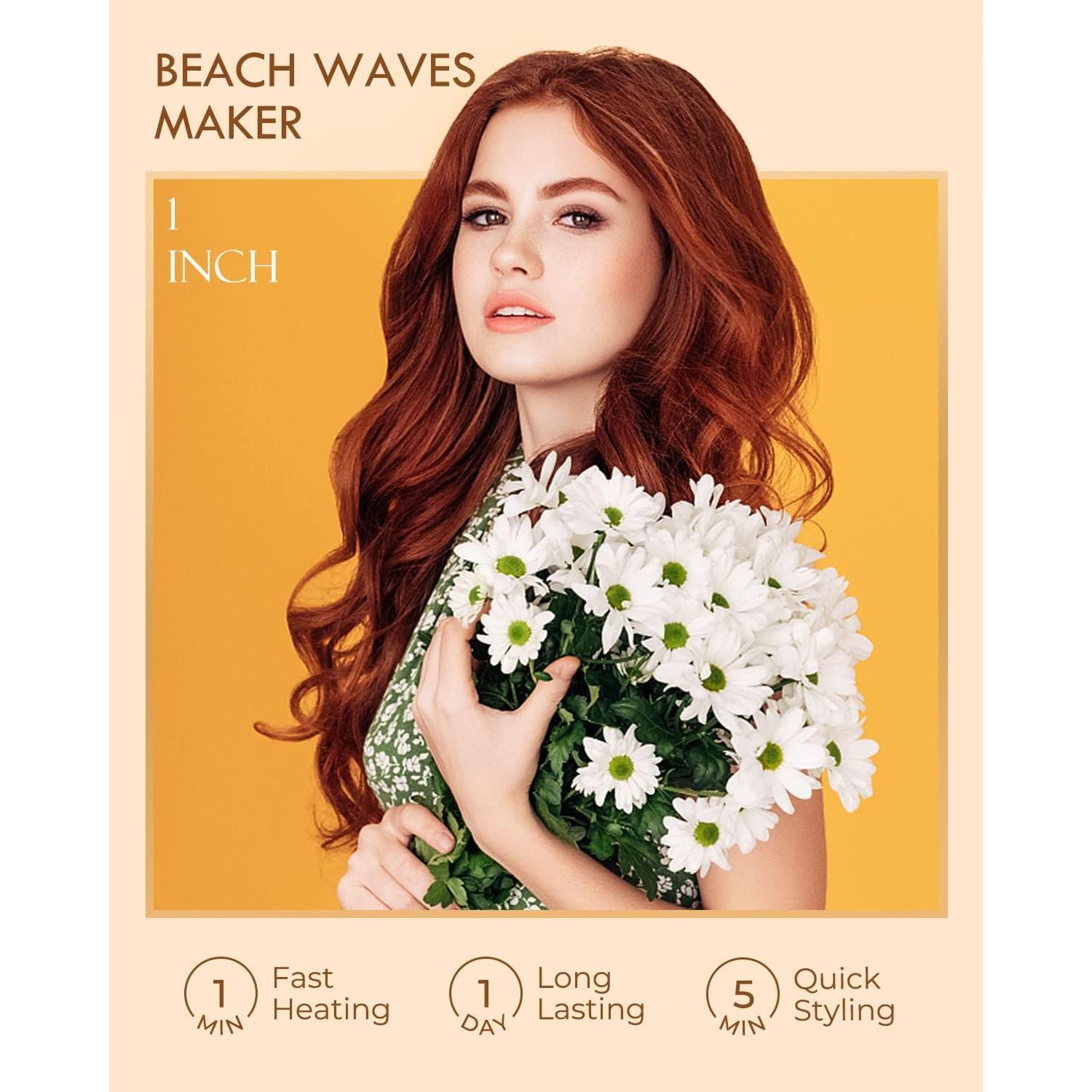 Rizador de Pelo WEEYUM 1 Pulgada Cerámica Doble Voltaje