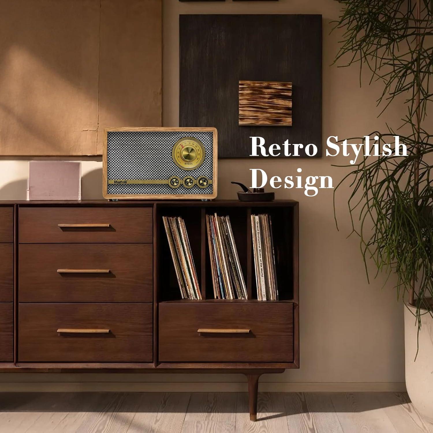 Radio Retro Mufoli RA60S-H Bluetooth y Ruido Blanco