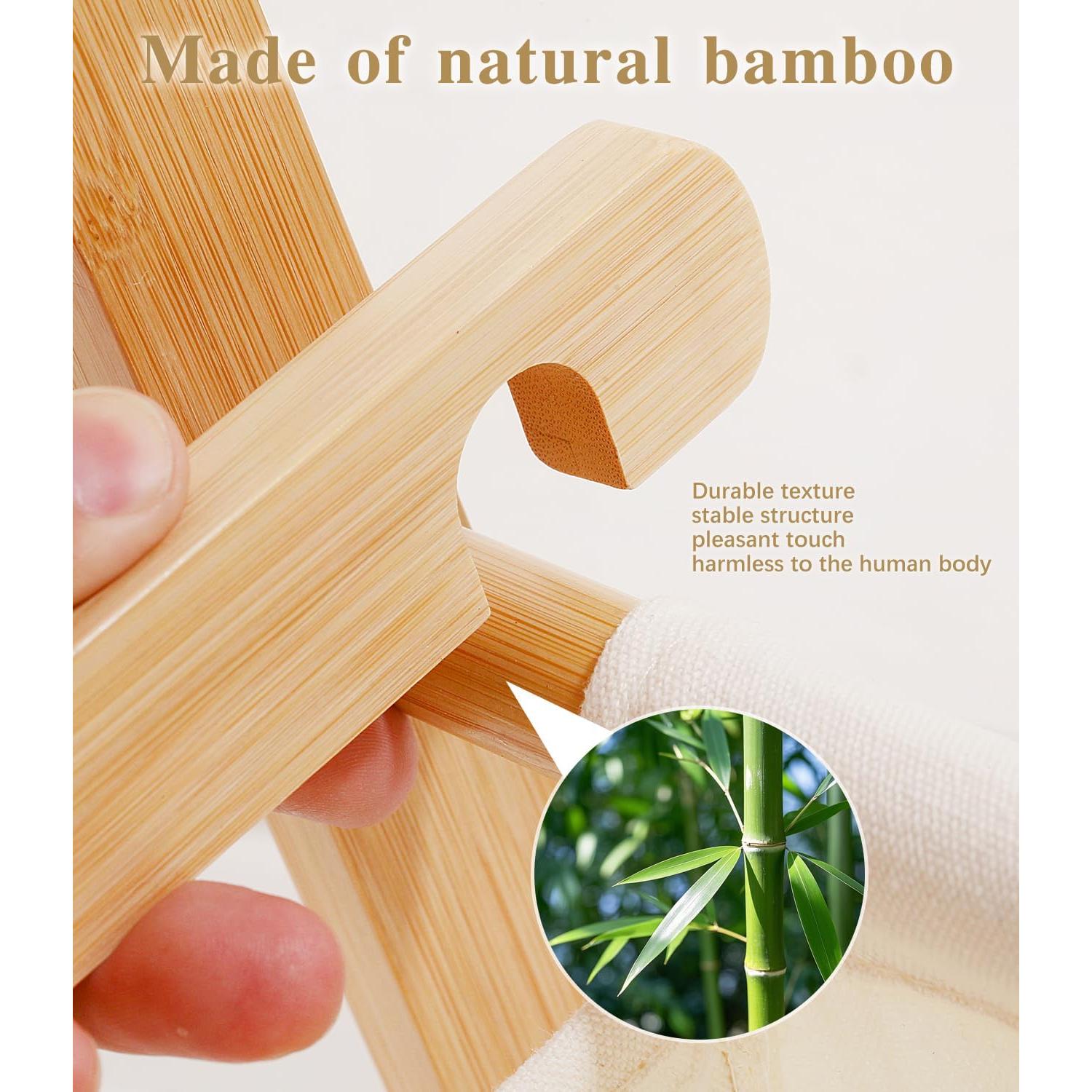 Perchero de Bambú Relquorax con Almacenamiento Plegable S