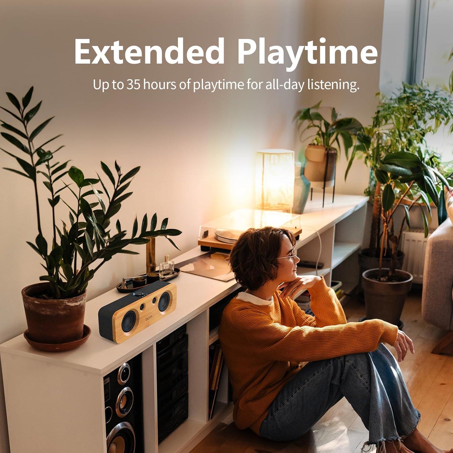 DOSS SoundBox H200 50W Altavoz Bluetooth Inalámbrico Negro