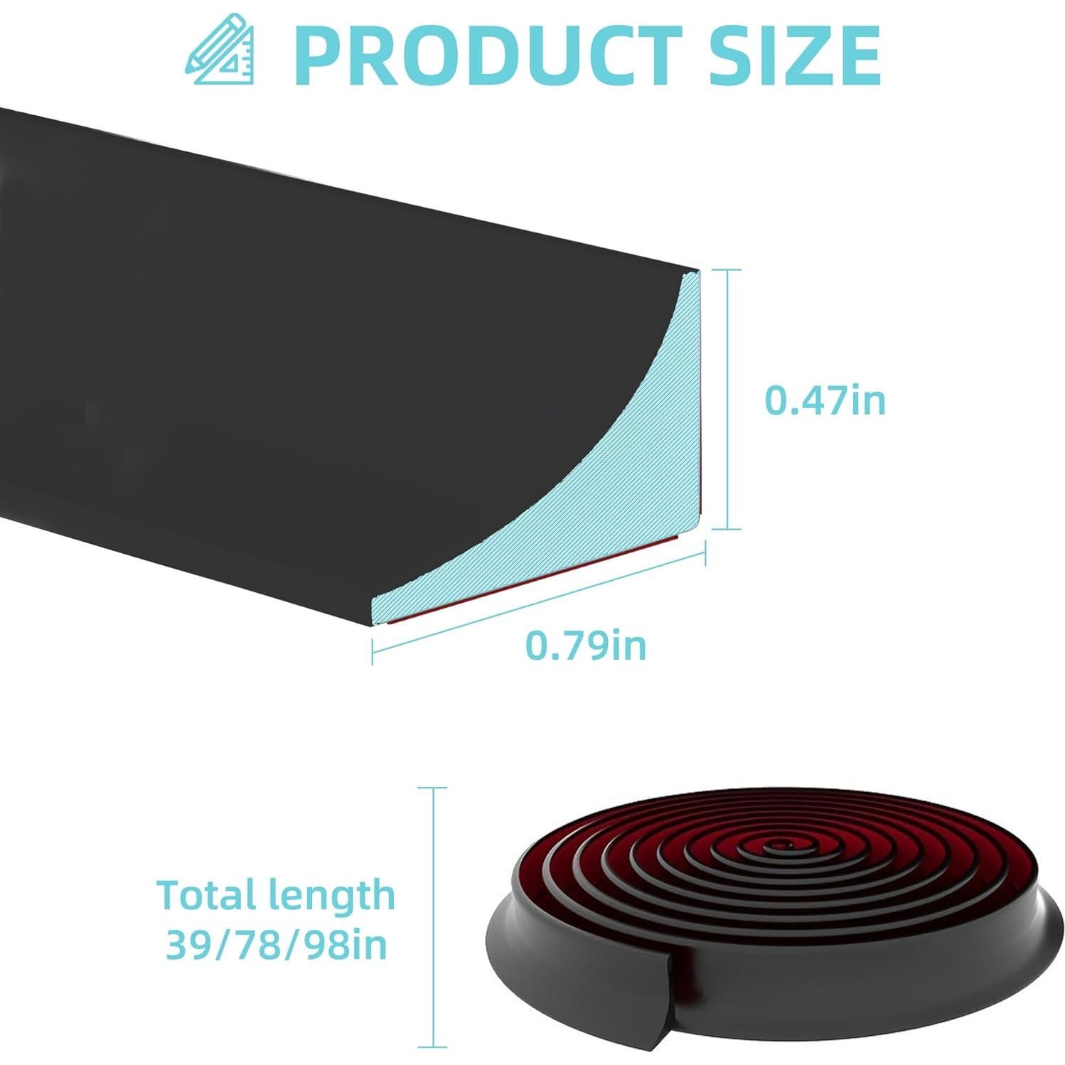 Umbral de Ducha Barrera de Agua Toyvarnix 99 cm Negro