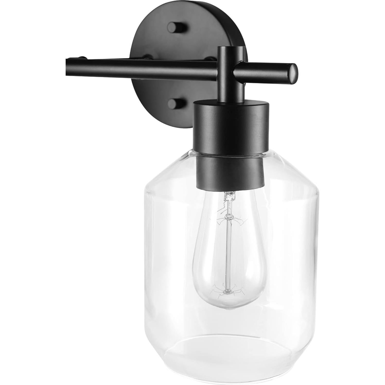 Juego de Baño GLOBE Cannes 3 Piezas Negro Mate con Luz