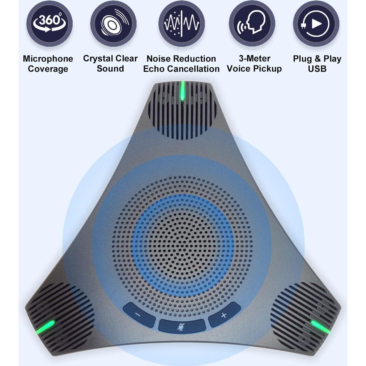 Altavoz y Micrófono USB PolaTab Q95mini 360° para Conferencias