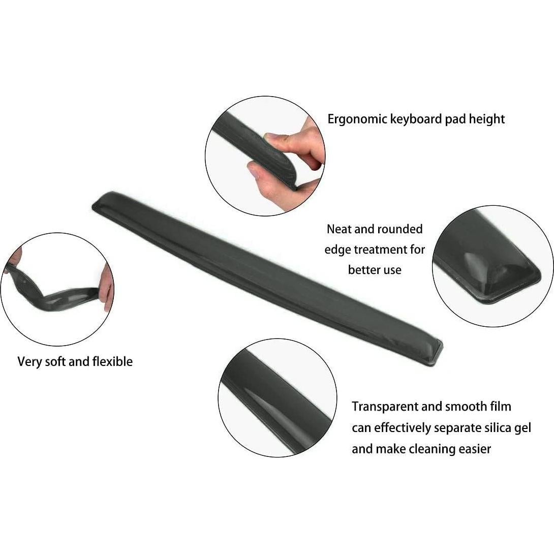 Juego de Almohadillas de Reposamuñecas Gel INNIFER Negro