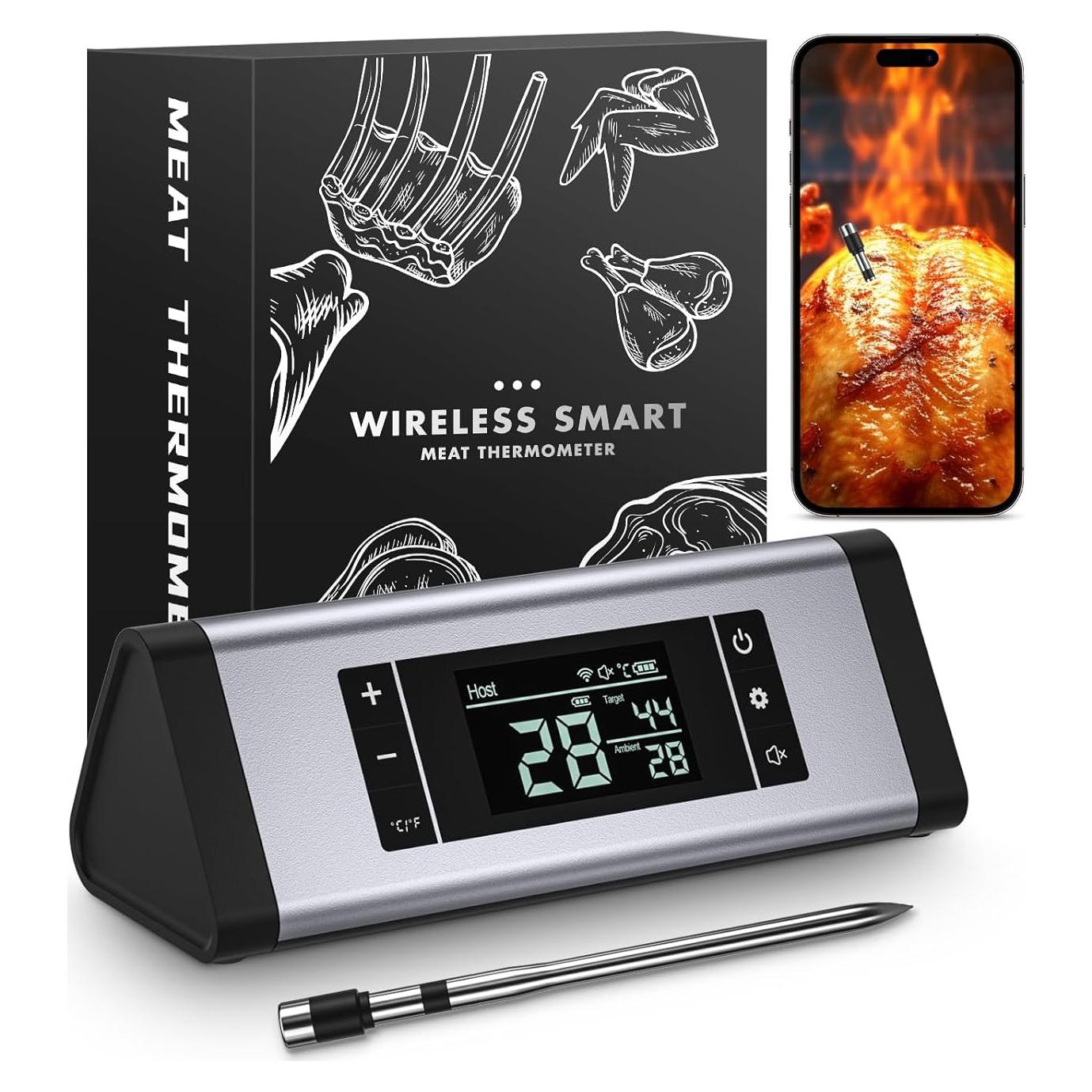 Termómetro de Carne Inalámbrico TiInsta con App y Sonda Única