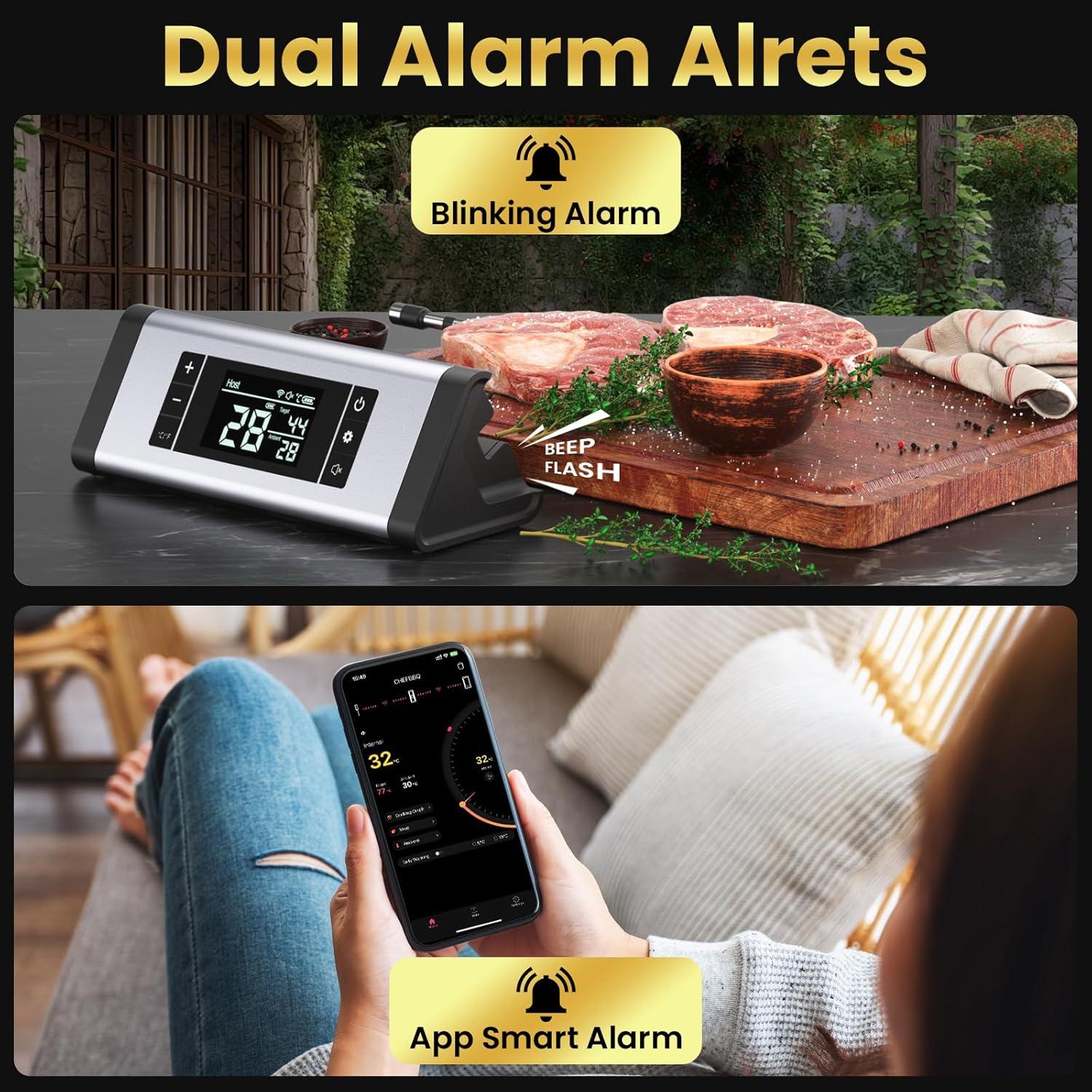 Termómetro de Carne Inalámbrico TiInsta con App y Sonda Única