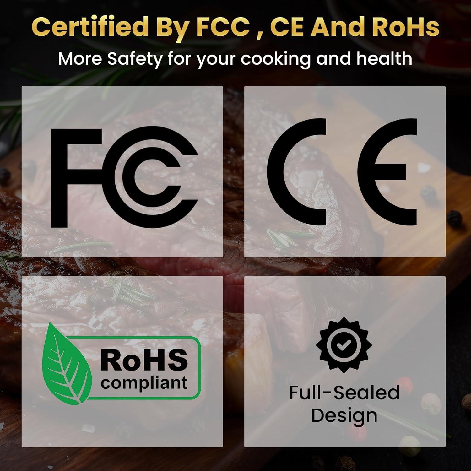Termómetro de Carne Inalámbrico TiInsta con App y Sonda Única