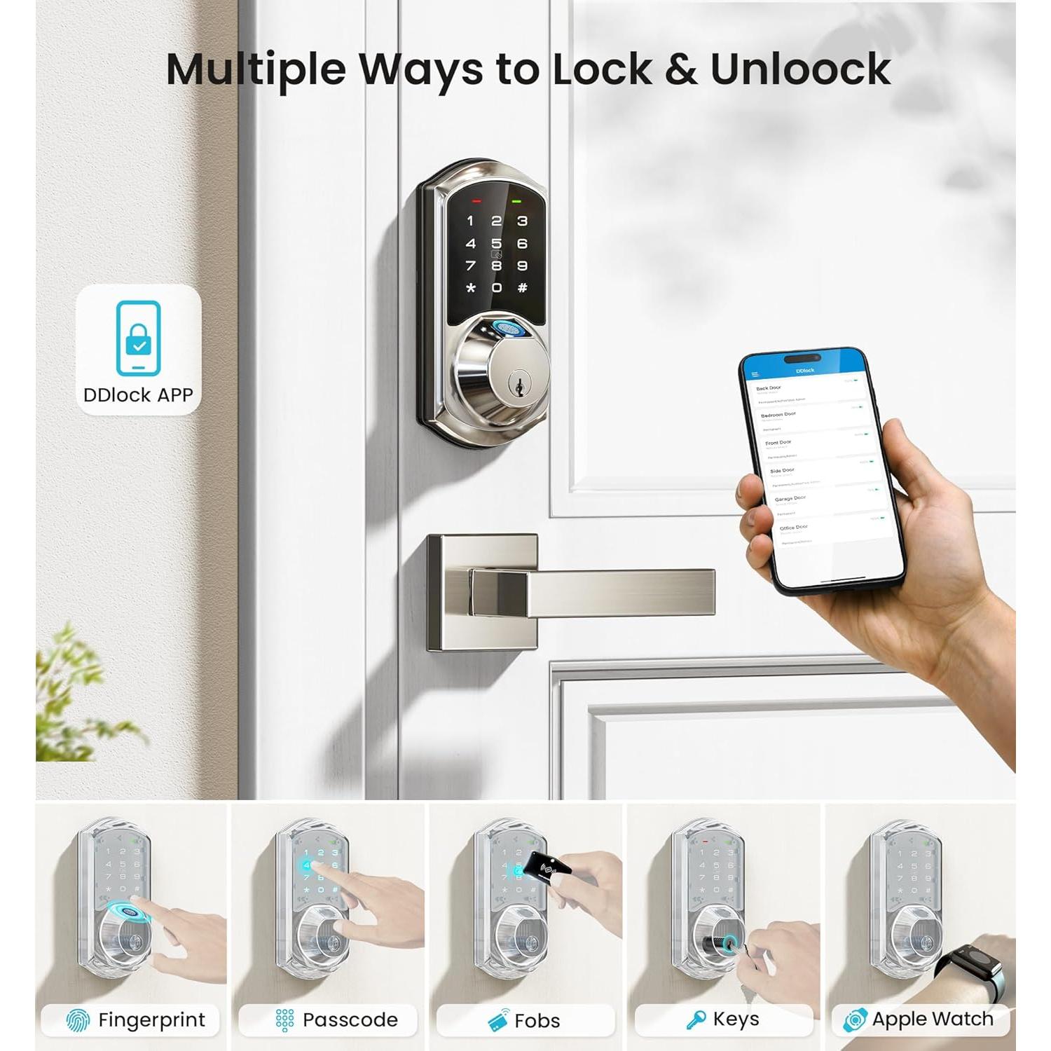Cerradura Inteligente Veise VE07-L con Huella Dactilar y App