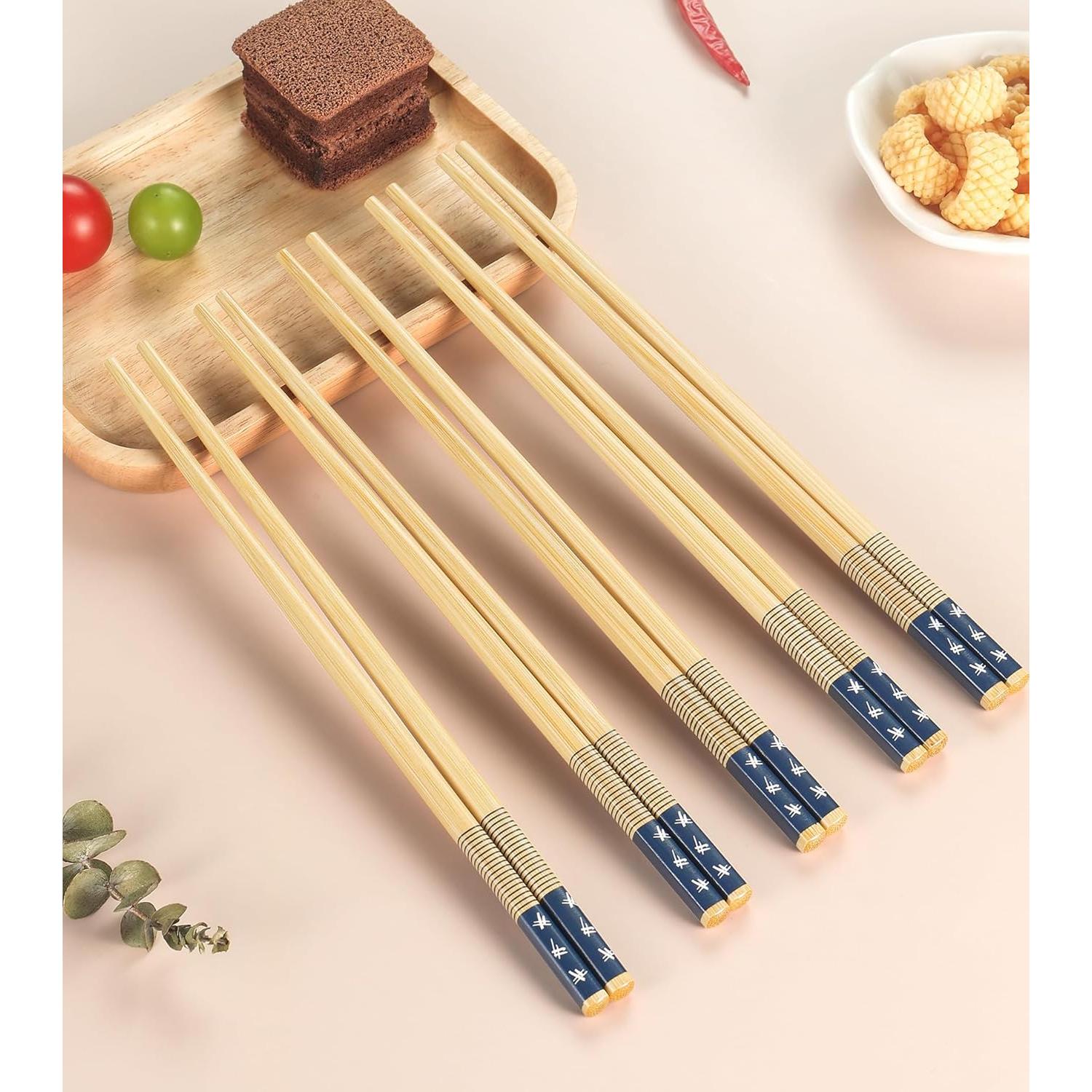 100 Pares de Palillos de Bambú Reutilizables 24 cm LOROTOCO