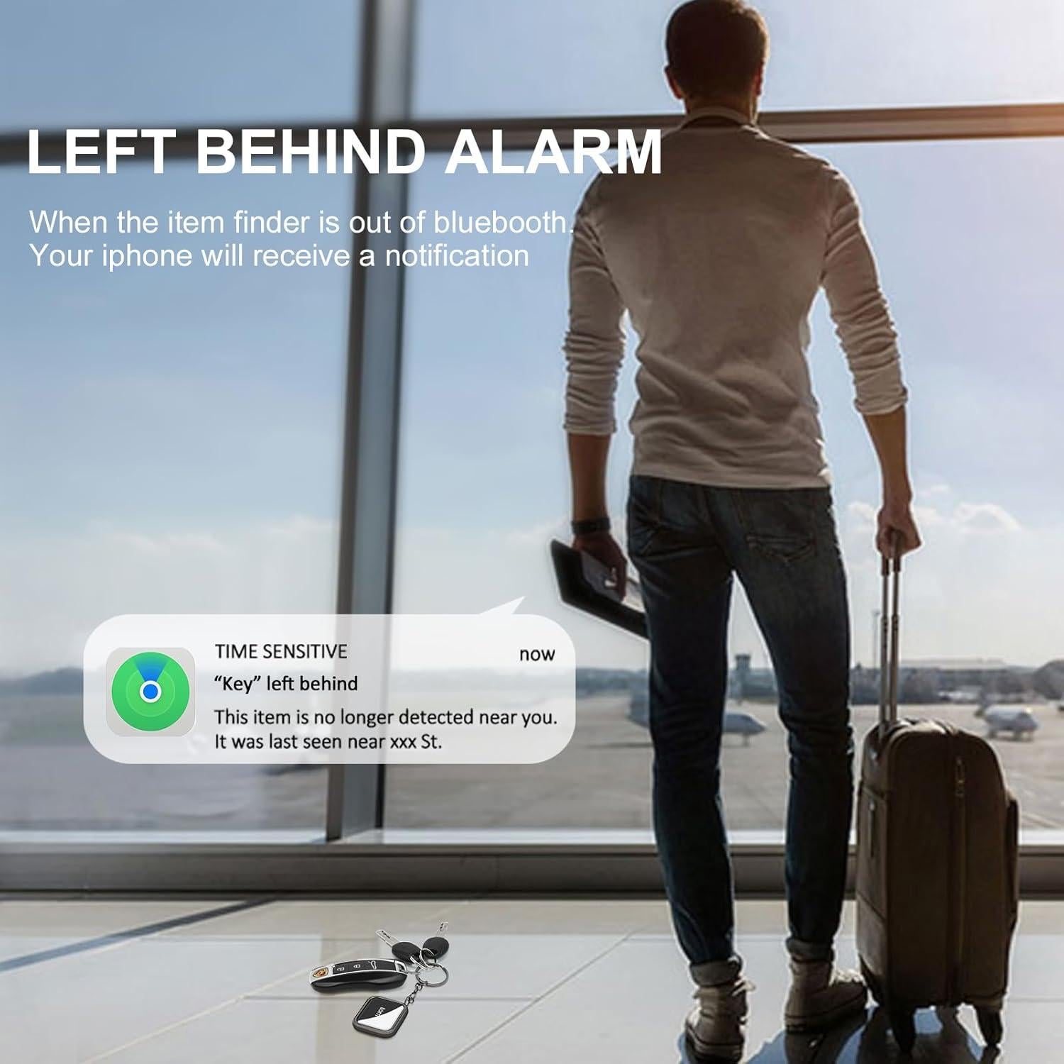 Airtag Tracker Item Finders Work for Apple Find My (iOS Only) APP Air GPS Tracker Tag for Dogs,Cats, Luggage, Keys, Backpack, Satchel, Etc. (Black 1pack)