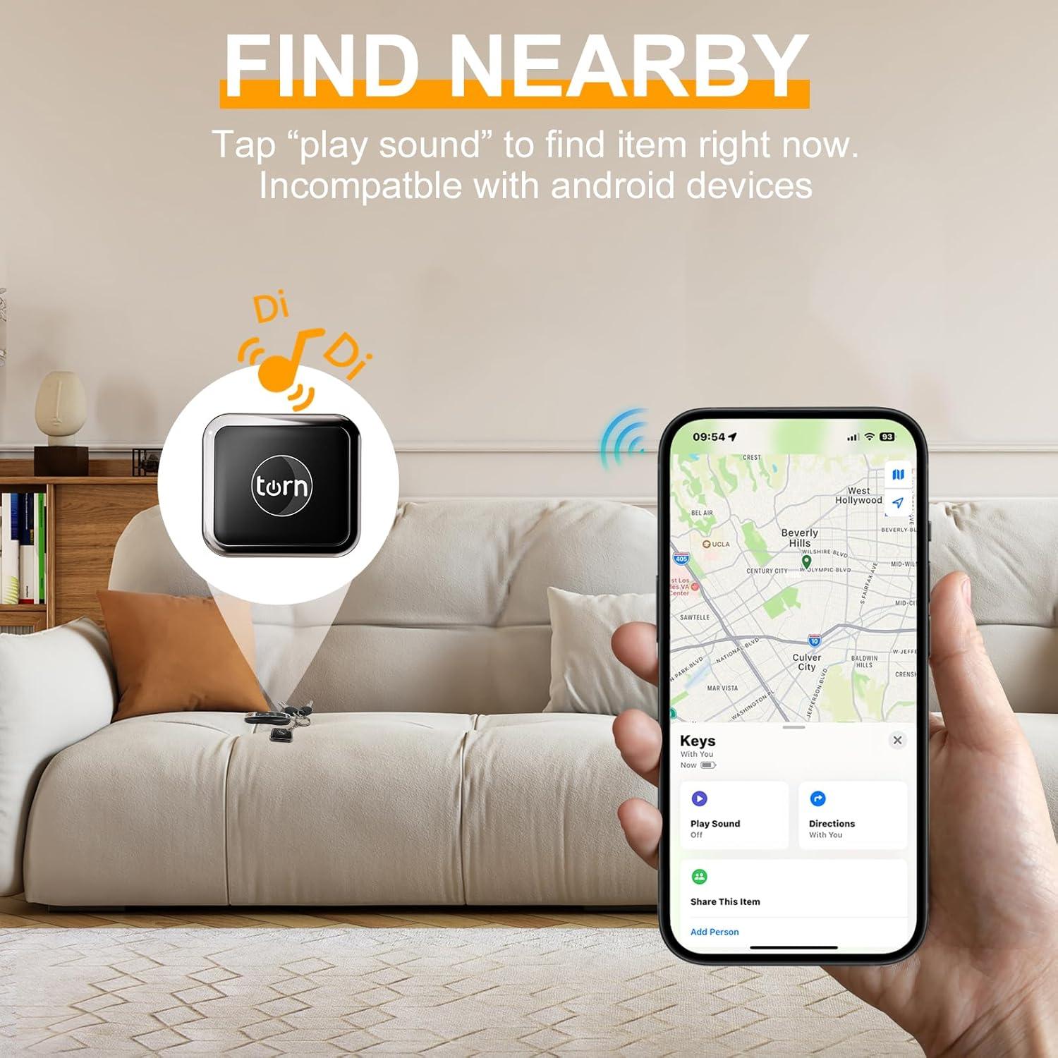 Airtag Tracker Item Finders Work for Apple Find My (iOS Only) APP Air GPS Tracker Tag for Dogs,Cats, Luggage, Keys, Backpack, Satchel, Etc. (Black 1pack)